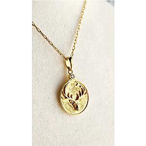 Zodiac Virgo Antler Necklace