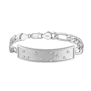 Touchstone* HE>i ID Link Bracelet in Silver