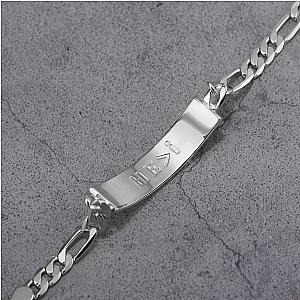 Touchstone* HE>i ID Link Bracelet in Silver