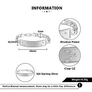 Touchstone* HE>i ID Link Bracelet in Silver