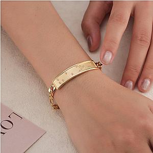 Touchstone* HE>i ID Link Bracelet in Gold