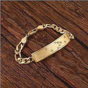 Touchstone* HE>i ID Link Bracelet in Gold