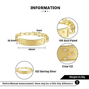 Touchstone* HE>i ID Link Bracelet in Gold
