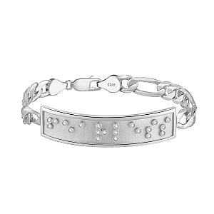 Touchstone* Fearless ID Link Bracelet in Silver