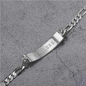Touchstone* Fearless ID Link Bracelet in Silver