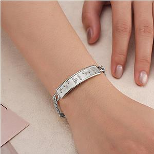 Touchstone* Fearless ID Link Bracelet in Silver
