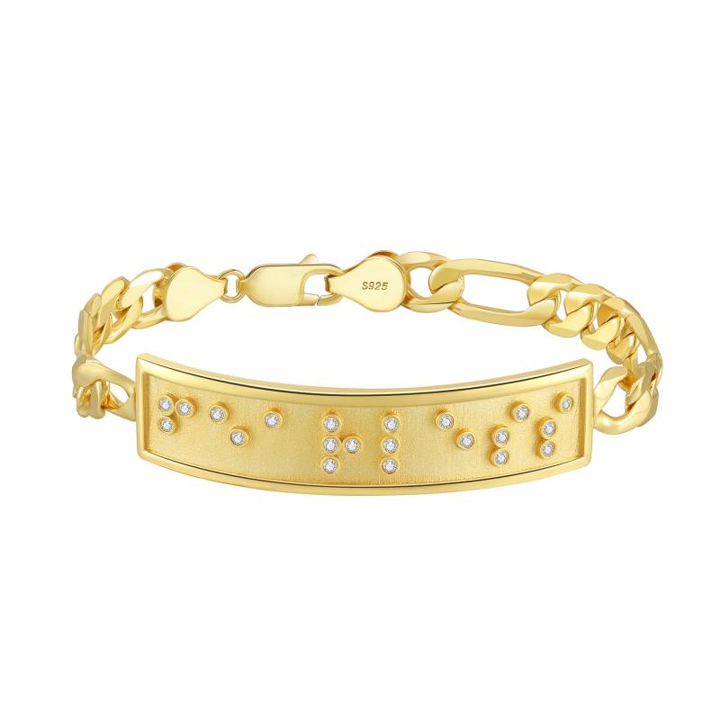 Touchstone* Fearless ID Link Bracelet in Gold