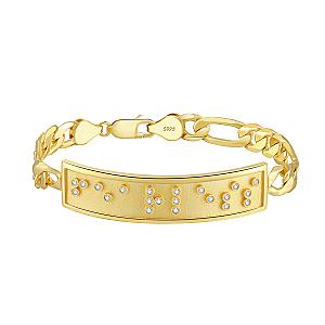 Touchstone* Fearless ID Link Bracelet in Gold