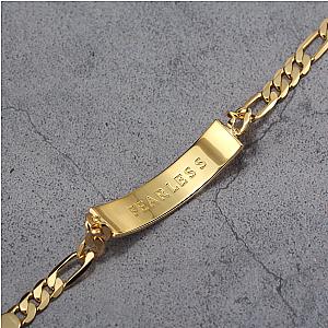 Touchstone* Fearless ID Link Bracelet in Gold