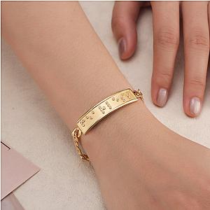 Touchstone* Fearless ID Link Bracelet in Gold