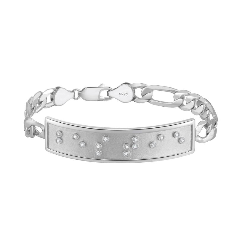 Touchstone* Bestie ID Link Bracelet in Silver