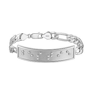 Touchstone* Bestie ID Link Bracelet in Silver