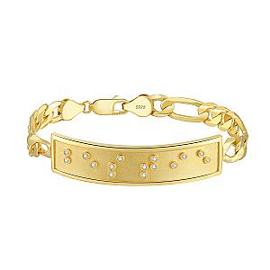 Touchstone* Bestie ID Link Bracelet in Gold