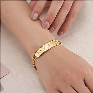 Touchstone* Bestie ID Link Bracelet in Gold