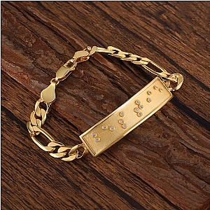 Touchstone* Bestie ID Link Bracelet in Gold