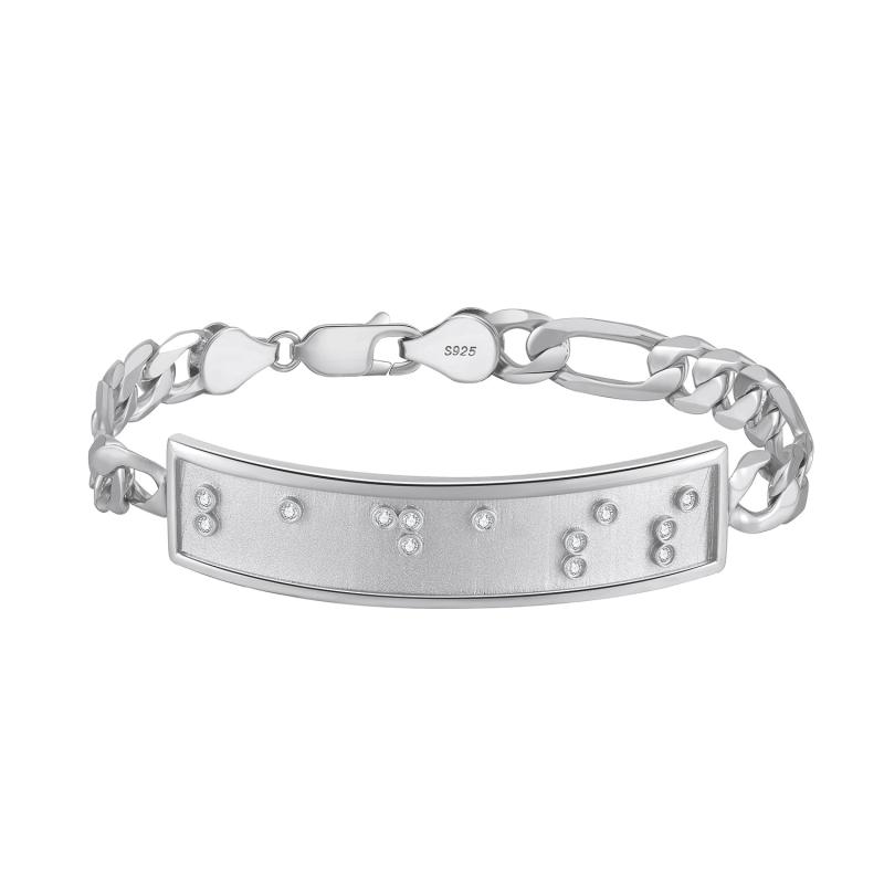 Touchstone* Badass ID Link Bracelet in Silver