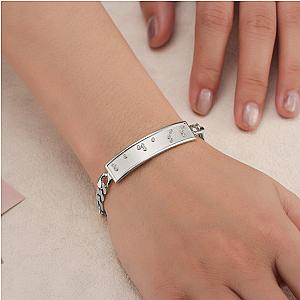 Touchstone* Badass ID Link Bracelet in Silver