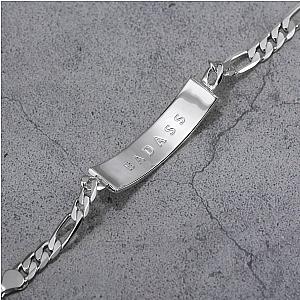 Touchstone* Badass ID Link Bracelet in Silver