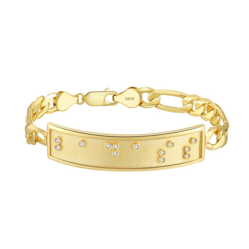 Touchstone* Badass ID Link Bracelet in Gold