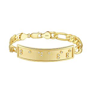 Touchstone* Badass ID Link Bracelet in Gold