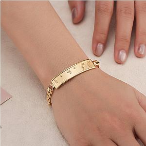 Touchstone* Badass ID Link Bracelet in Gold