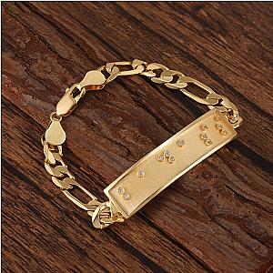 Touchstone* Badass ID Link Bracelet in Gold