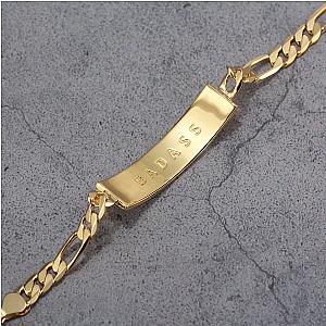 Touchstone* Badass ID Link Bracelet in Gold