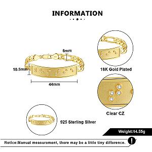 Touchstone* Badass ID Link Bracelet in Gold