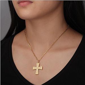 Touchstone* Cross God/Love Necklace Gold