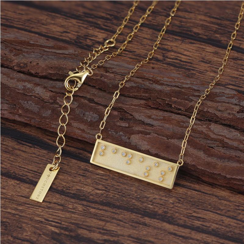 Touchstone Badass Mini-Bar Necklace Gold