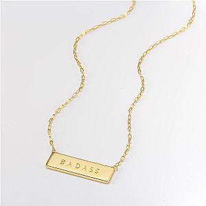 Touchstone Badass Mini-Bar Necklace Gold
