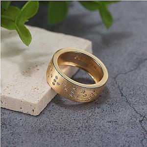 Touchstone Forever Band Ring Brushed Gold