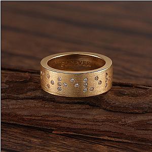 Touchstone Forever Band Ring Brushed Gold