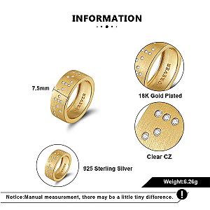 Touchstone Forever Band Ring Brushed Gold