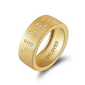 Touchstone Beloved Band Ring Brushed Gold