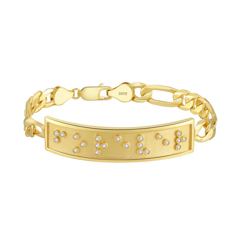 Touchstone* Forever ID Link Bracelet in Gold