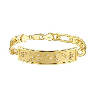 Touchstone* Forever ID Link Bracelet in Gold