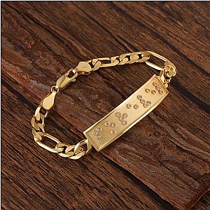 Touchstone* Forever ID Link Bracelet in Gold