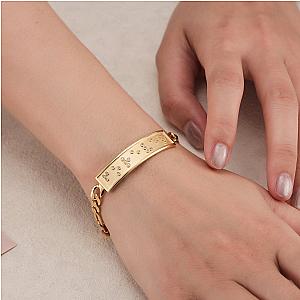 Touchstone* Forever ID Link Bracelet in Gold