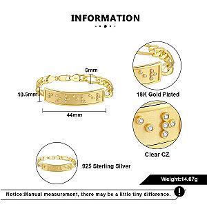 Touchstone* Forever ID Link Bracelet in Gold