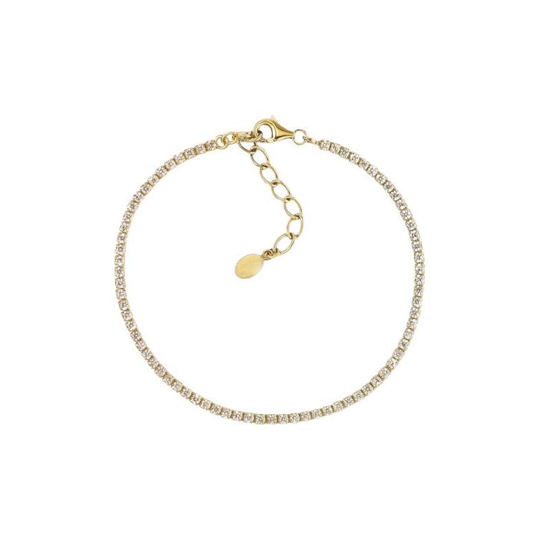YOUnique Bracelet Tennis Crystal and Gold