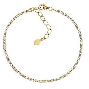 YOUnique Bracelet Tennis Crystal and Gold