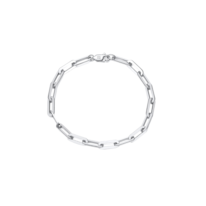 YOUnique Bracelet Large Clip Link Silver
