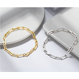 YOUnique Bracelet Large Clip Link Silver