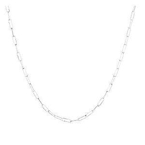 YOUnique Clip Link Necklace 18" Silver