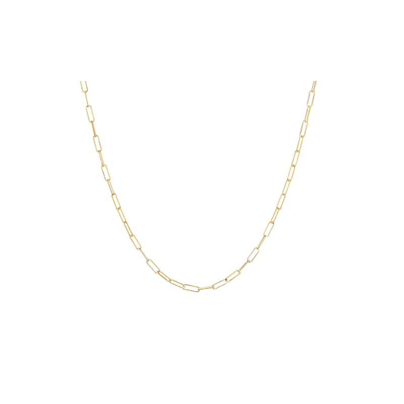 YOUnique Clip Link Necklace 16" Gold