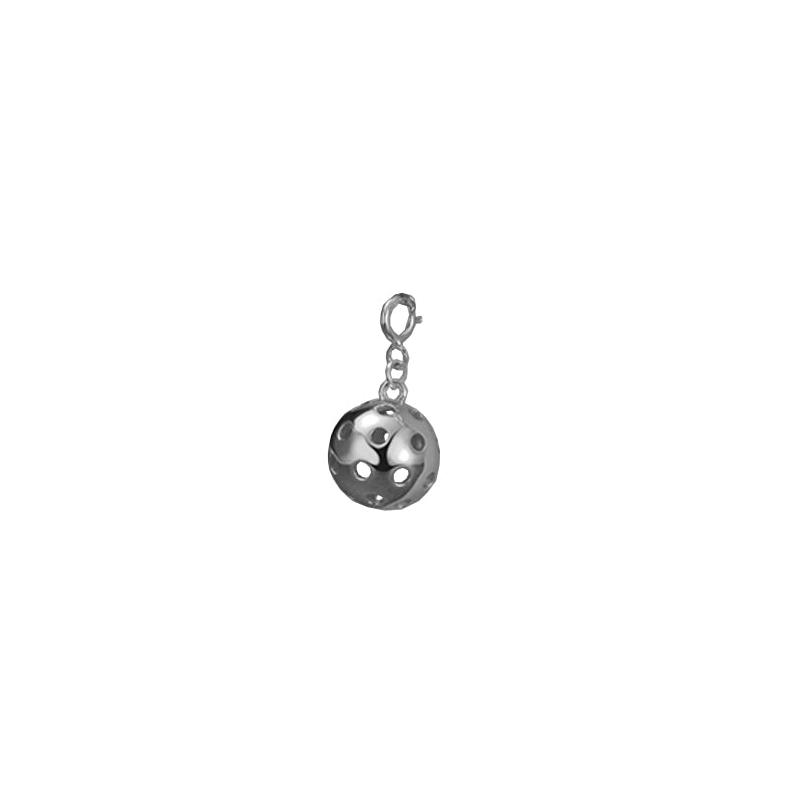 Pickleball Ball Clip-on Charm Silver