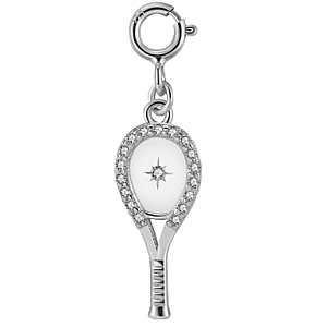 LoveMatch Grande Racquet Clip-on Tennis Charm Silver