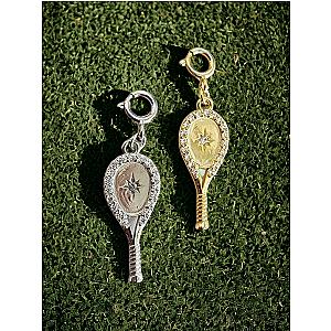 LoveMatch Dainty Racquet Clip-on Tennis Charm Gold