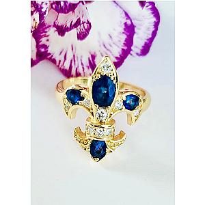 Saints & Saviors Fleur De Lis SAPPHIRE Ring